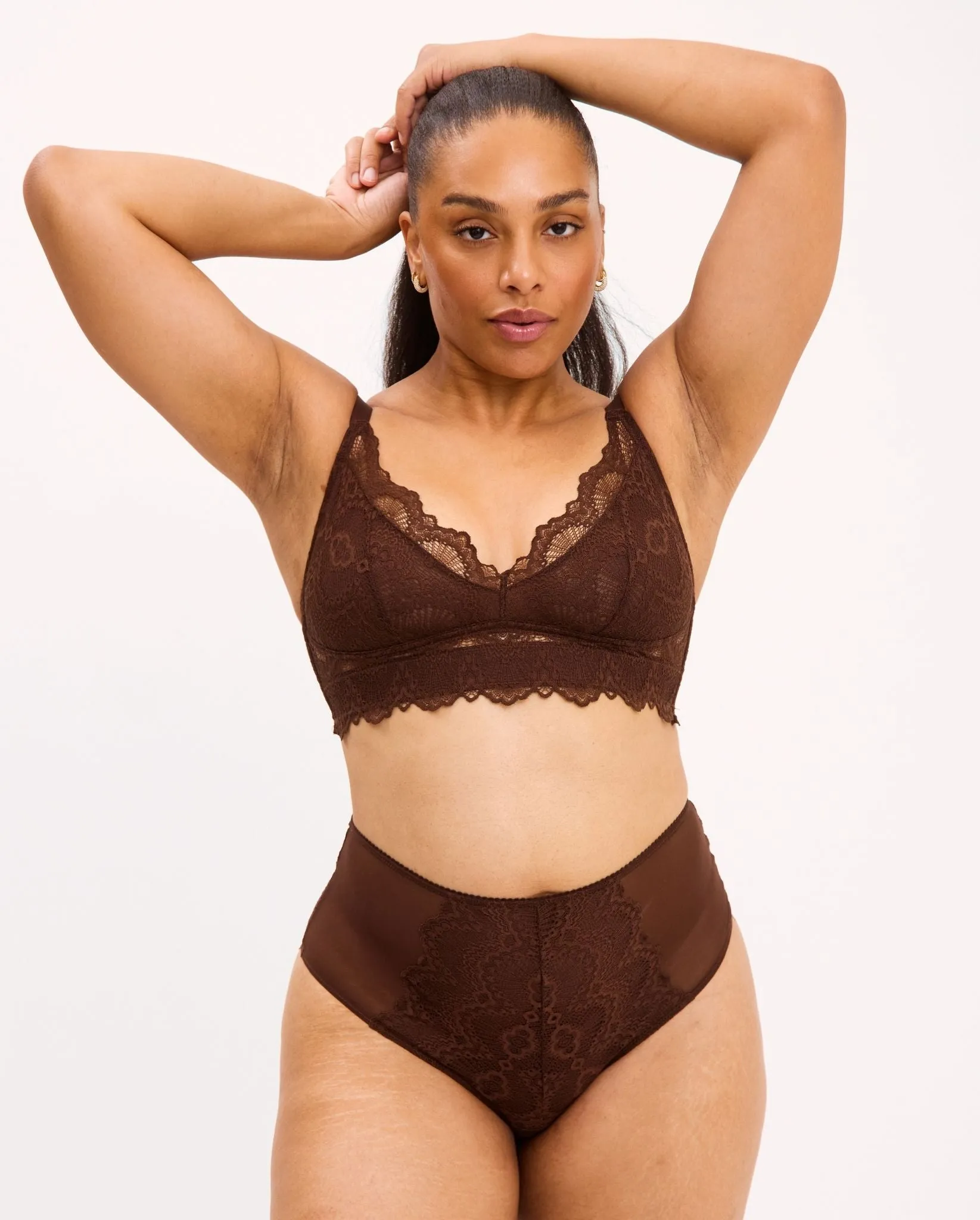 Lace Support Bra Coffee sold by Ivalo.com product image thumbnail 4