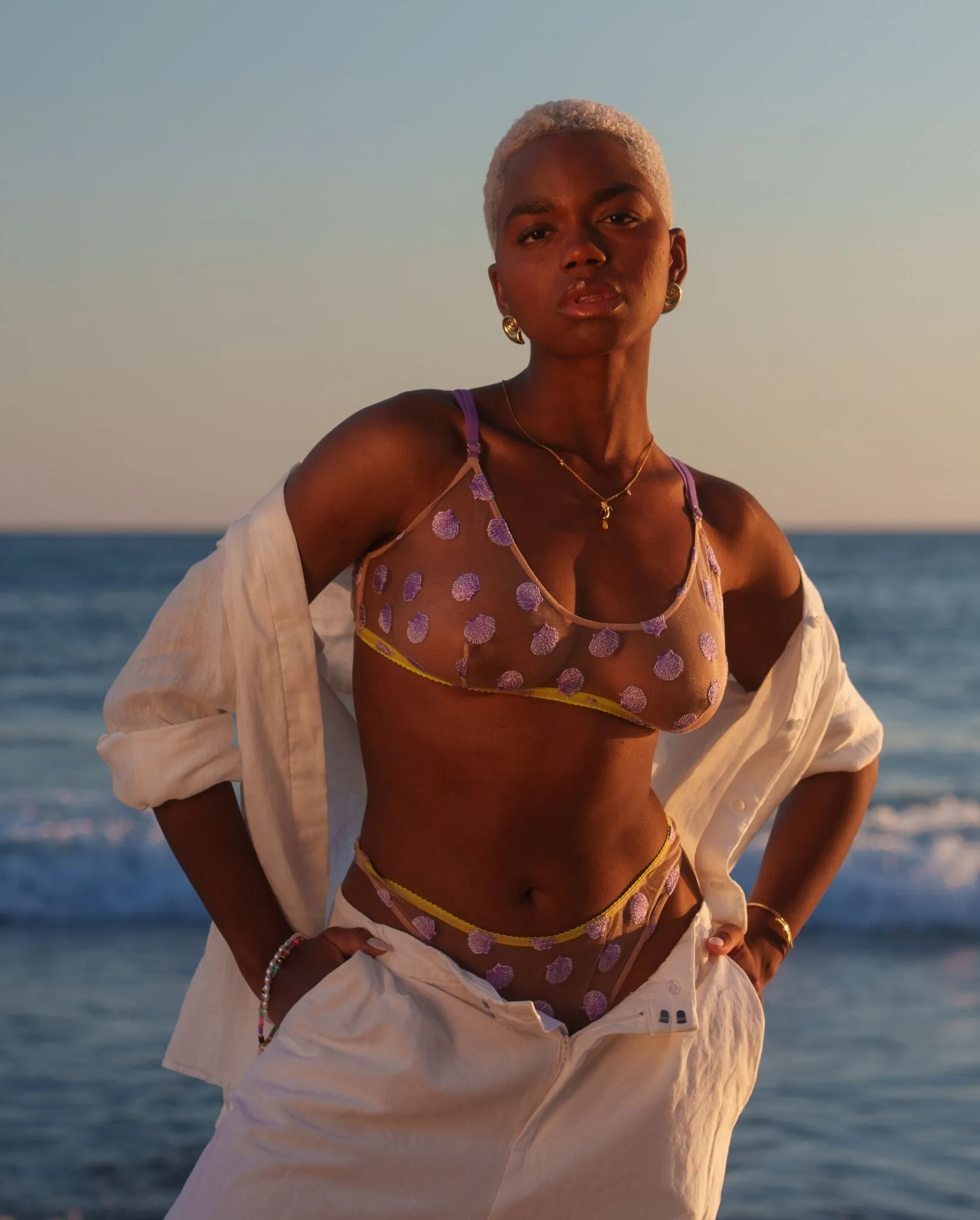 Mesh Scoop Bralette Warm Nude/Lilac sold by Ivalo.com product image thumbnail 2