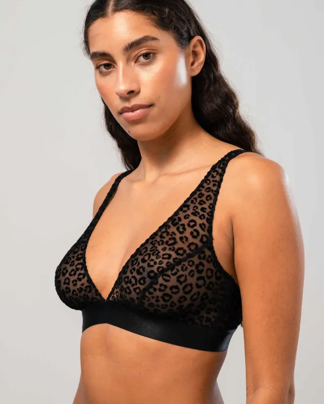 Mesh Plunge Bralette Wild Polish sold by Ivalo.com