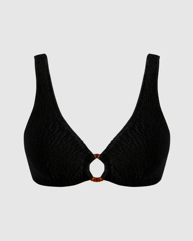 Ring Scoop Bikini Top Black sold by Ivalo.com