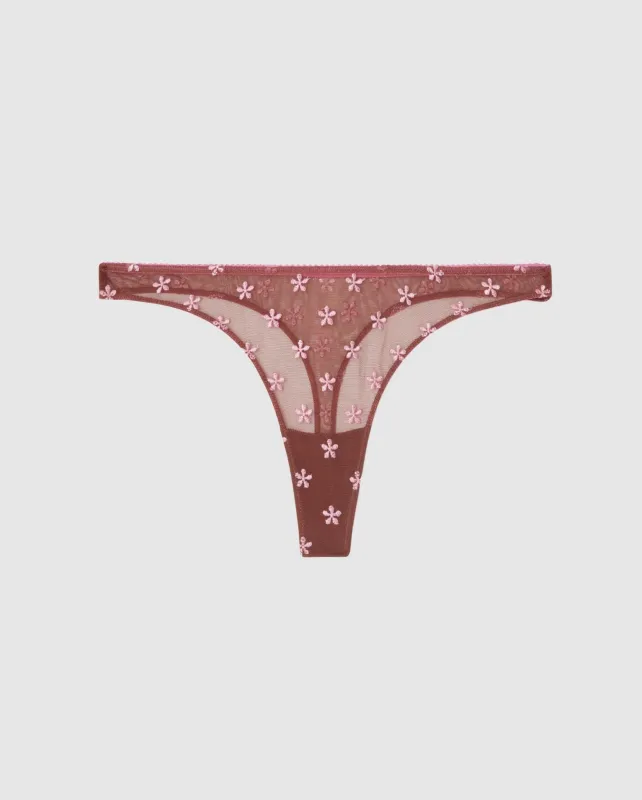 Mesh Thong Mocha/Candy Pink sold by Ivalo.com