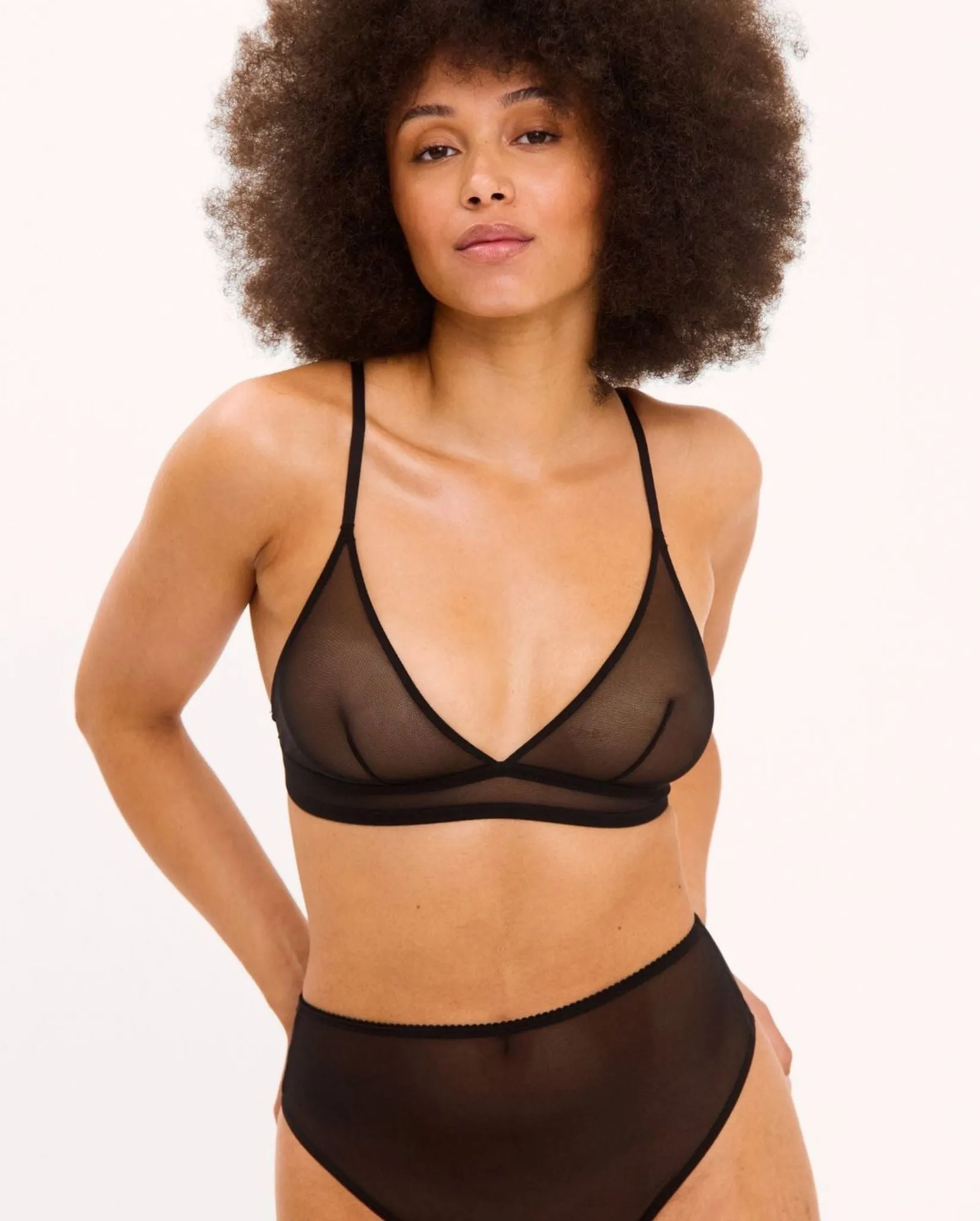 Mesh Triangle Bralette Black sold by Ivalo.com product image thumbnail 2