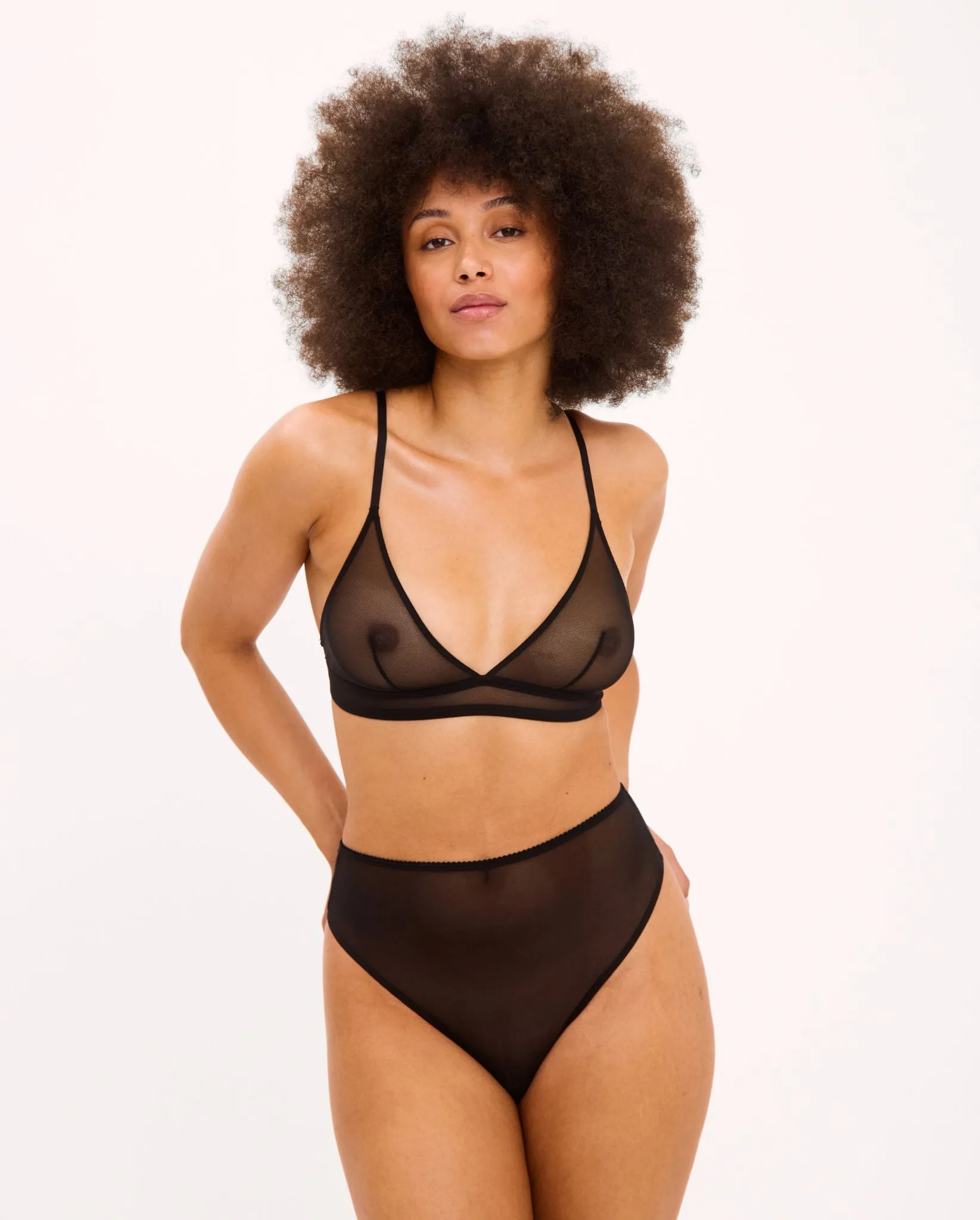 Mesh Triangle Bralette Black sold by Ivalo.com product image thumbnail 4