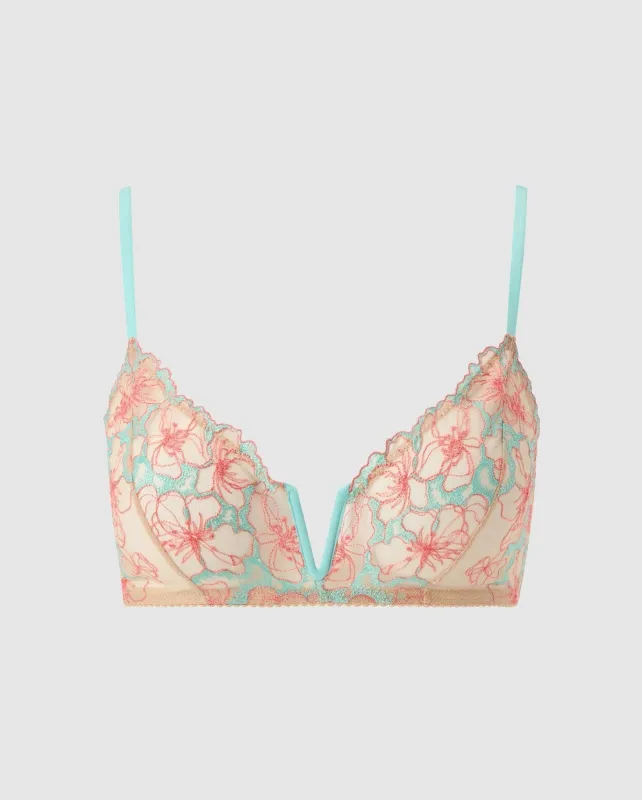 Mesh V-Balconette Beige/Coral/Turquoise sold by Ivalo.com