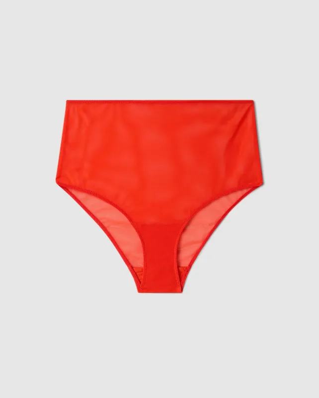 Mesh Highwaist Briefs Fiery Red sold by Ivalo.com