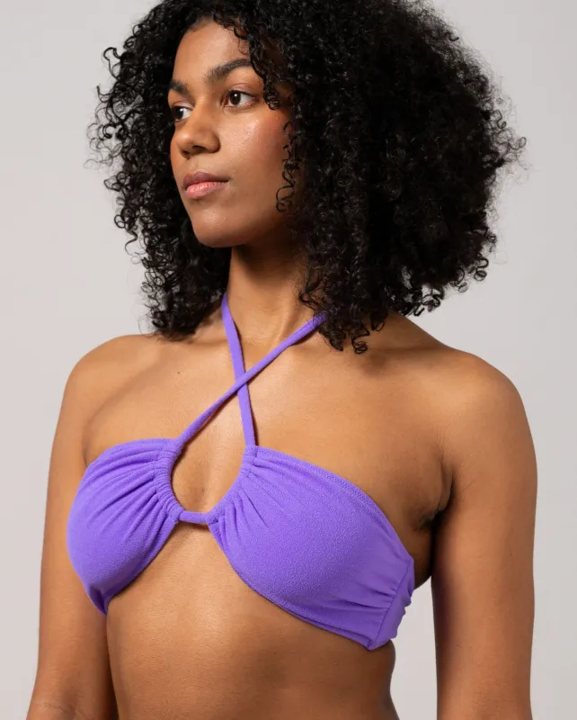 Strappy Bandeau Bikini Top Electric Lilac sold by Ivalo.com