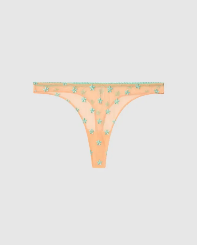 Mesh Thong Peach/Turquoise sold by Ivalo.com