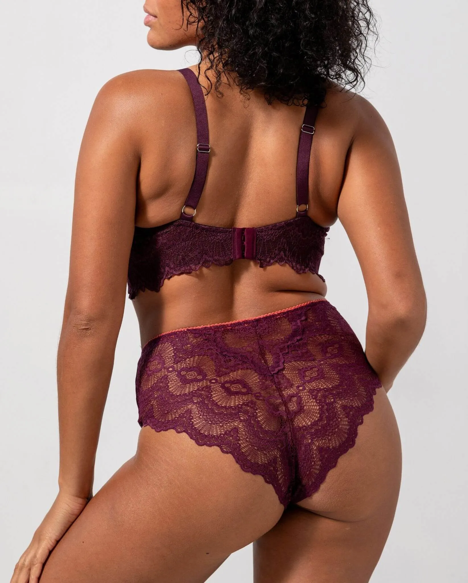 Lace Highwaist Briefs Cherry/Coral sold by Ivalo.com product image thumbnail 2