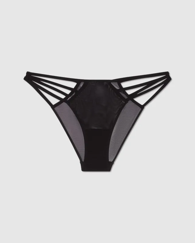 Mesh Strappy Bikini Briefs Black sold by Ivalo.com