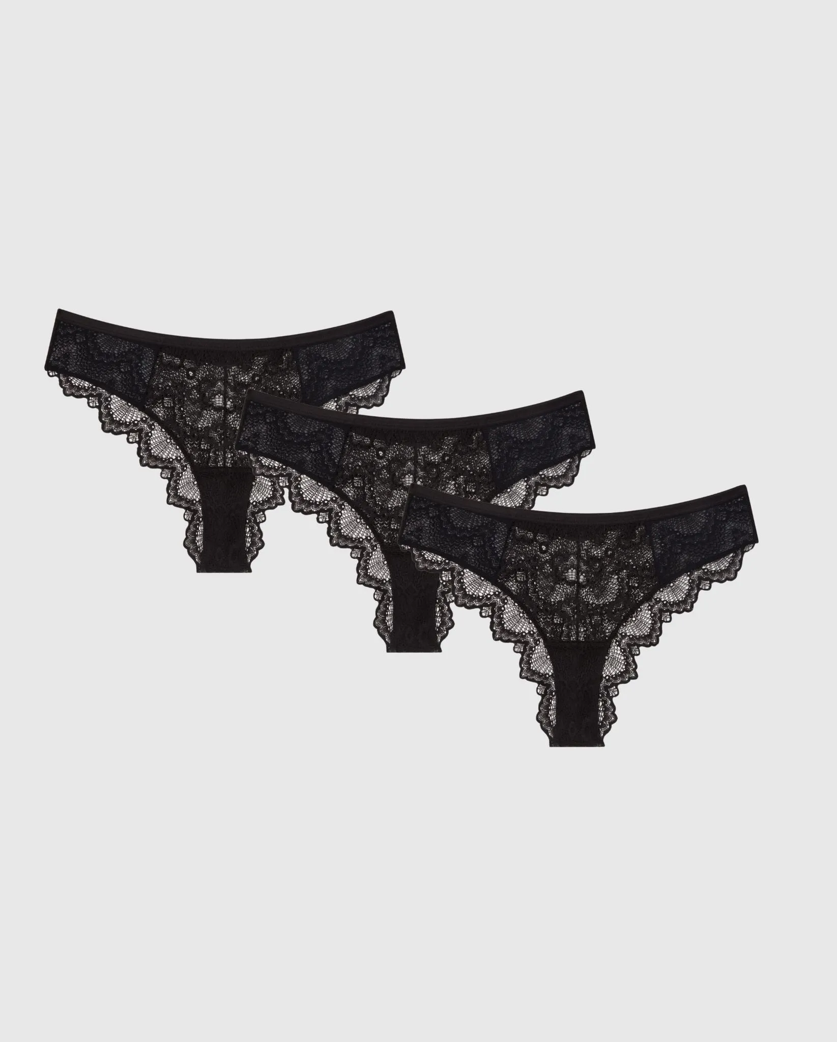 Lace Cheeky 3-Pack Black sold by Ivalo.com