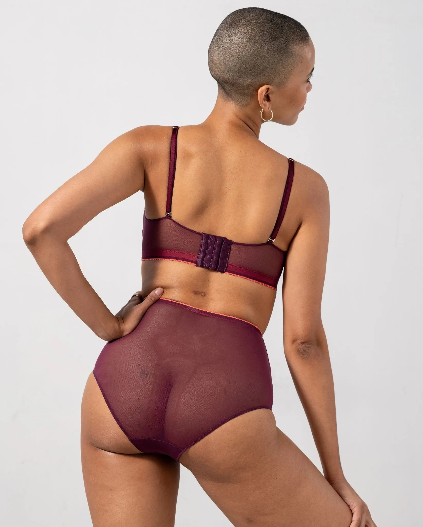 Mesh Highwaist Briefs Cherry/Coral sold by Ivalo.com product image thumbnail 5