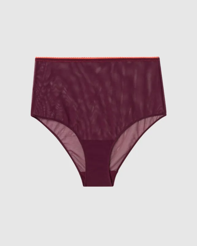 Mesh Highwaist Briefs Cherry/Coral sold by Ivalo.com
