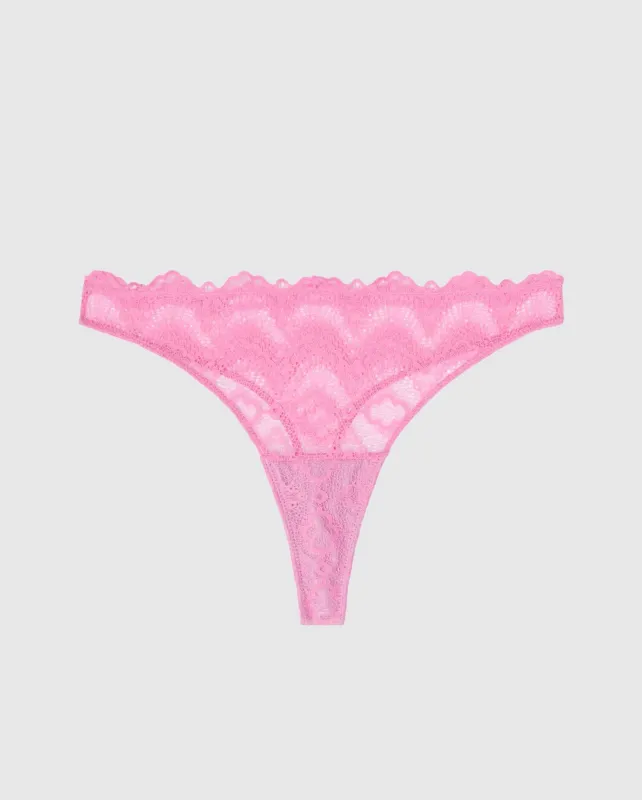 Lace Period Thong Candy Pink sold by Ivalo.com