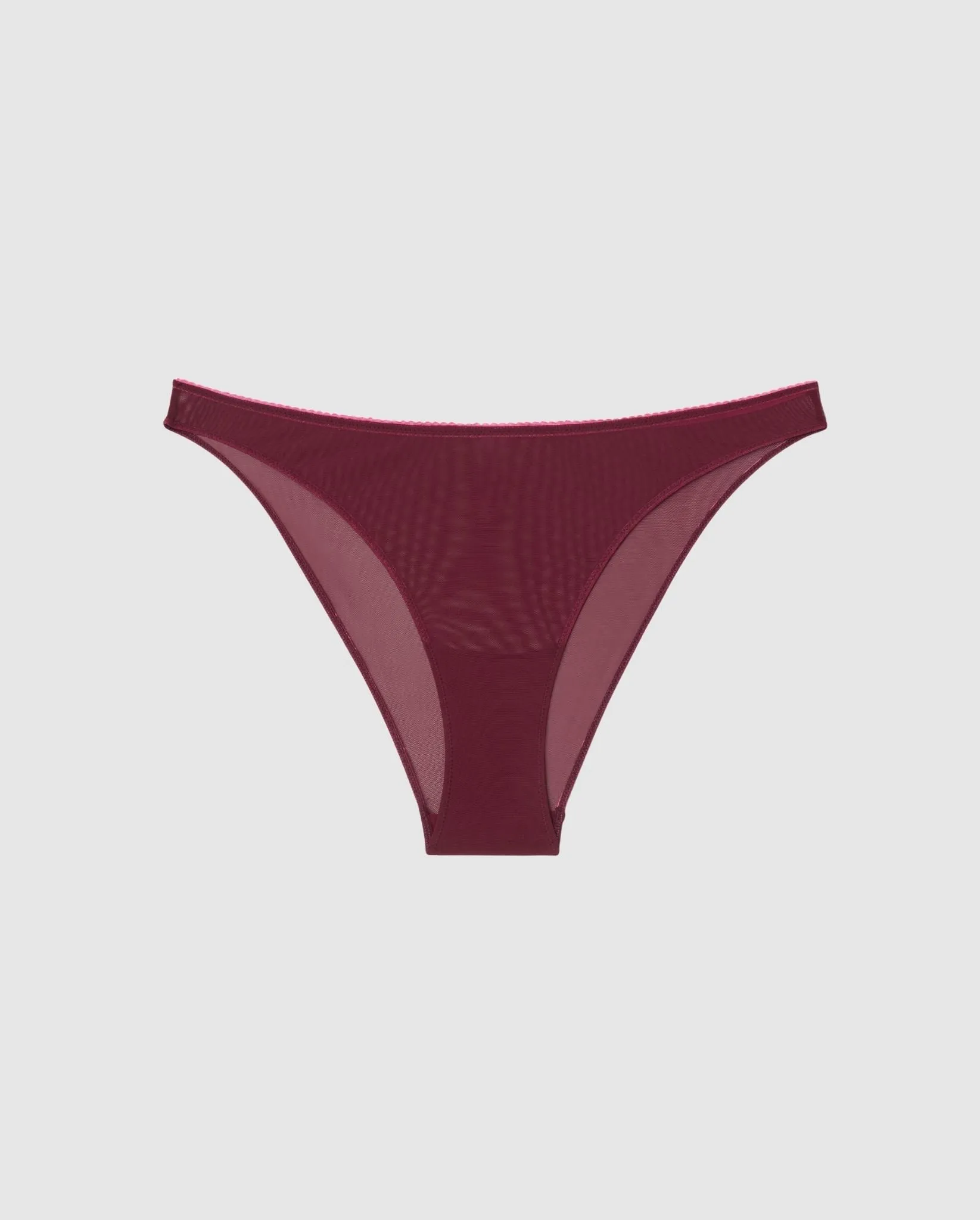 Mesh Bikini Briefs Burgundy/Neon Pink sold by Ivalo.com