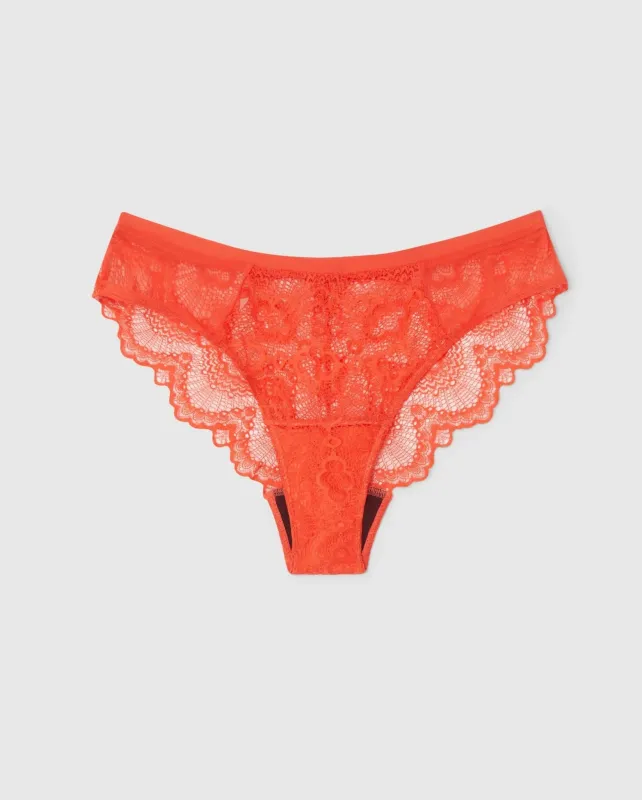 Lace Cheeky Light Flow Period Panties Fiery Red sold by Ivalo.com
