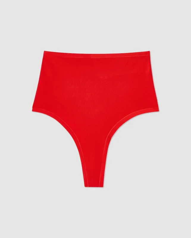 Micro Highwaist Thong Fiery Red sold by Ivalo.com