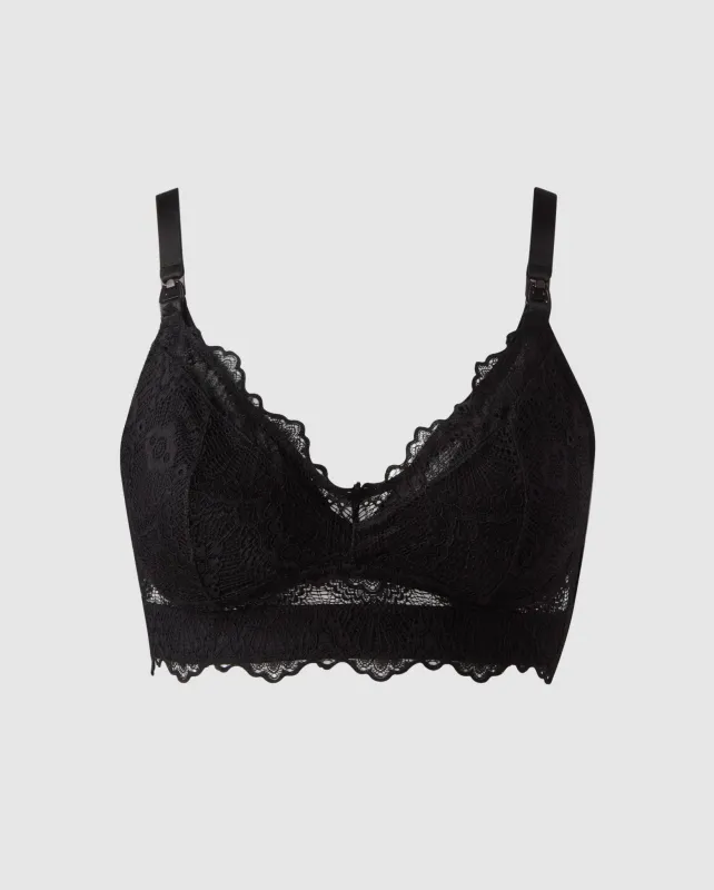 Lace Nursing Bralette Black sold by Ivalo.com