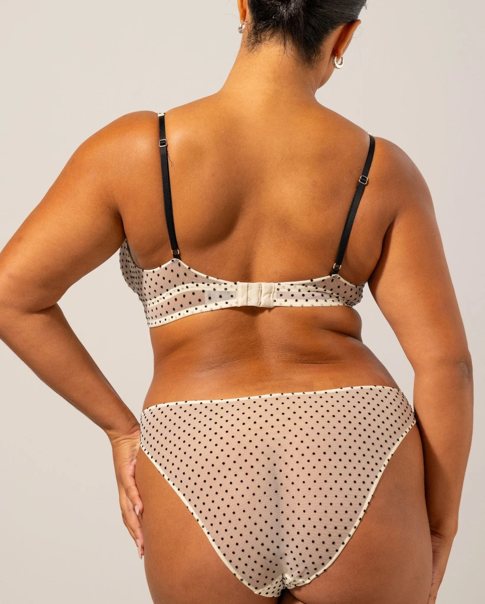 Mesh Plunge Bralette Polka Dots sold by Ivalo.com product image thumbnail 5