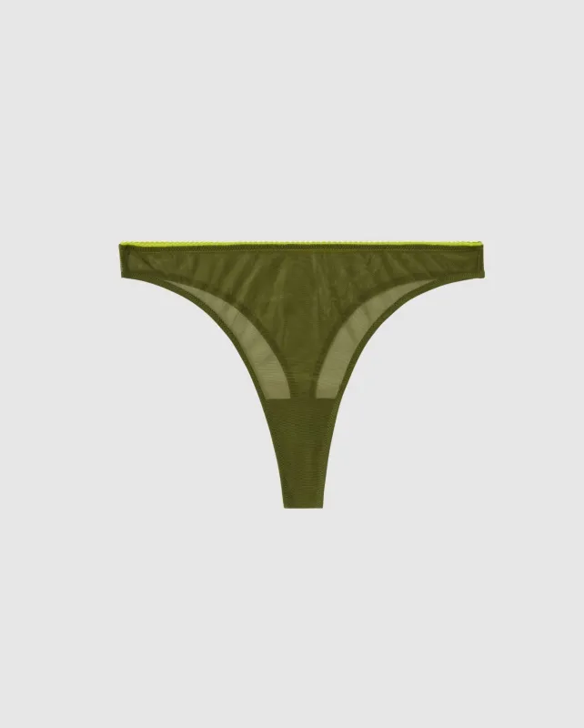Mesh Thong Olive sold by Ivalo.com