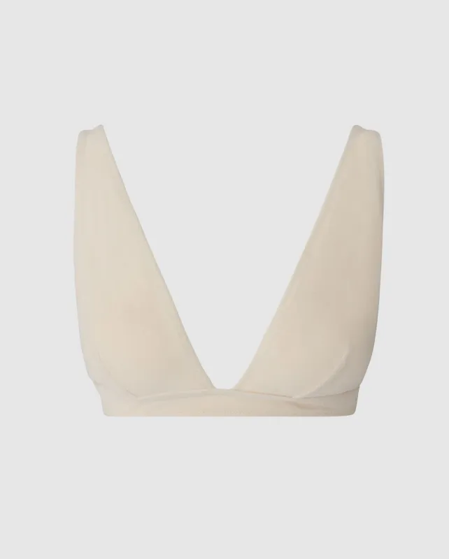 Plunge Bikini Top Cream sold by Ivalo.com