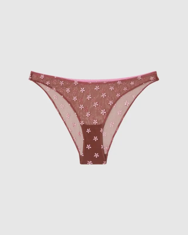 Mesh Bikini Briefs Mocha/Candy Pink sold by Ivalo.com