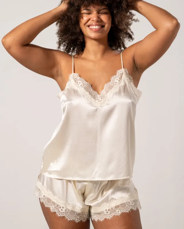 Silk Lace Camisole Cream White sold by Ivalo.com