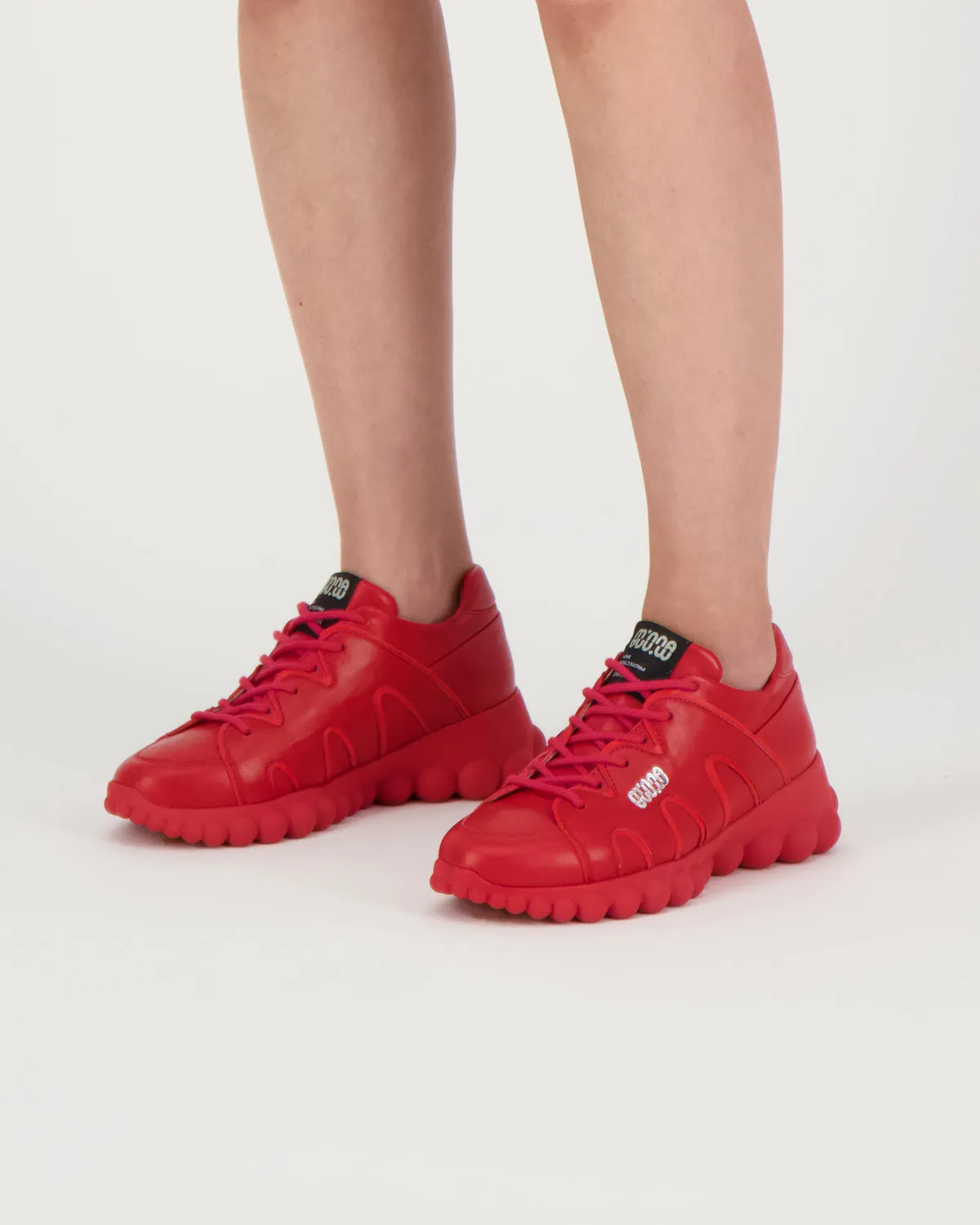 Chain Reaction Sneakers Red Leather sold by Ivalo.com product image thumbnail 2