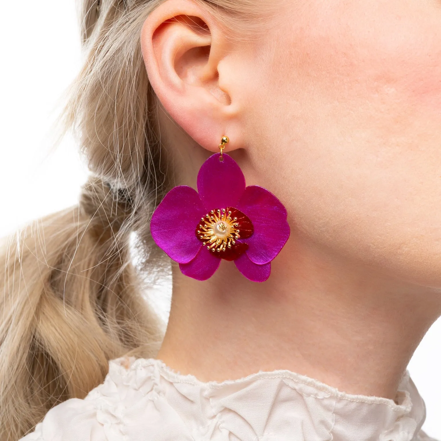 Butterfly Orchid Stud Earrings Barbie Pink sold by Ivalo.com product image thumbnail 3