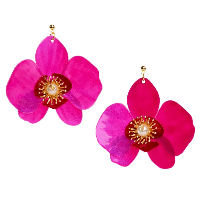 Butterfly Orchid Stud Earrings Barbie Pink sold by Ivalo.com