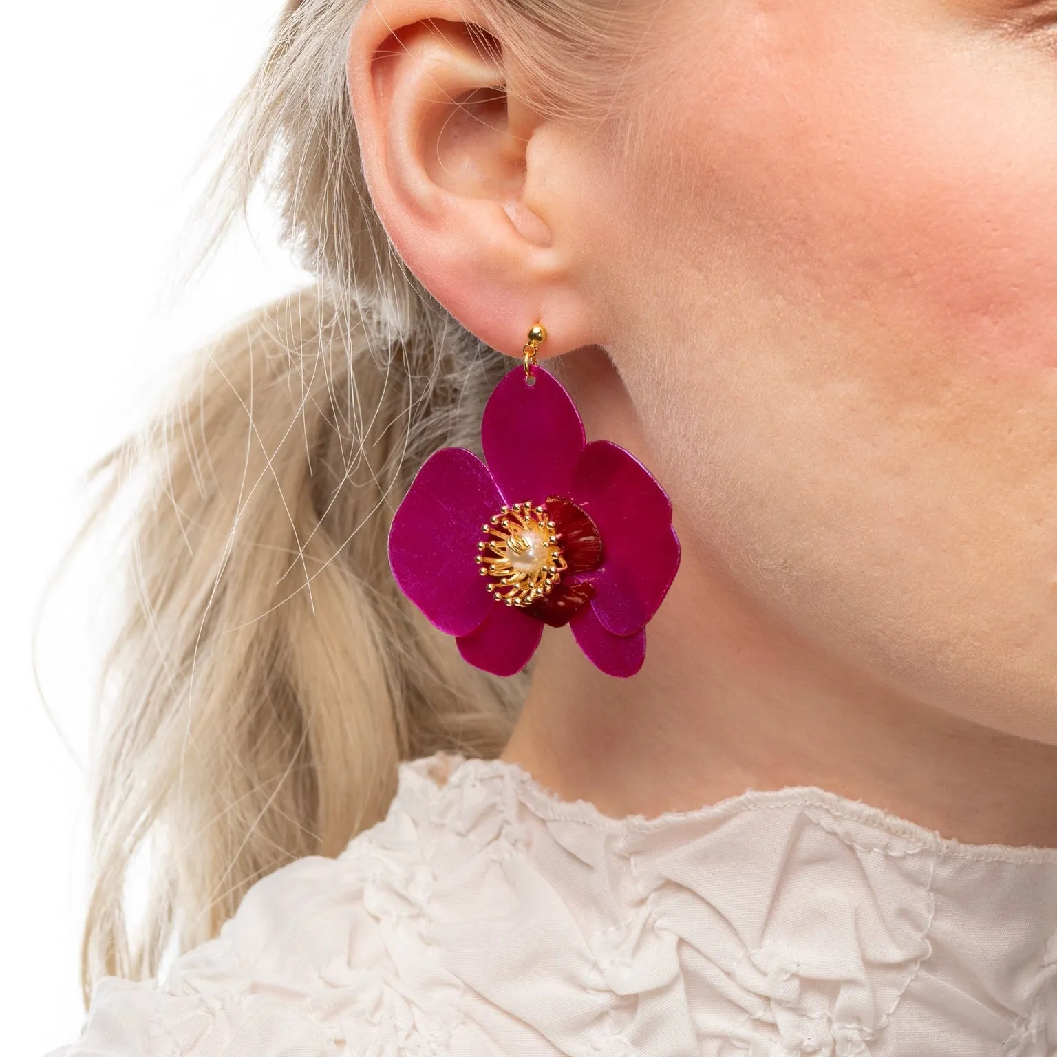 Butterfly Orchid Stud Earrings Barbie Pink sold by Ivalo.com product image thumbnail 5