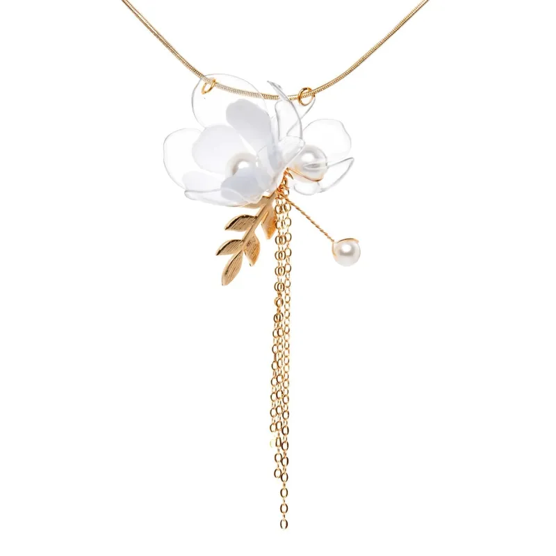 Jasmine Triple Flower Drop Necklace sold by Ivalo.com