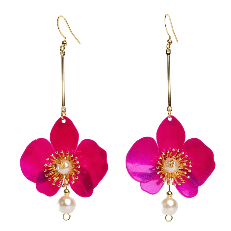Butterfly Orchid Pearl Earrings Barbie Pink sold by Ivalo.com