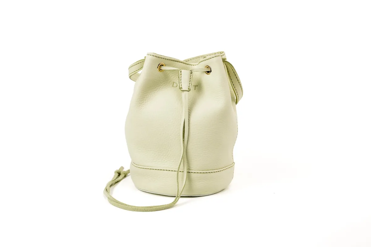 Leather Bucket Bag Chelsea Collection Pistachio sold by Ivalo.com