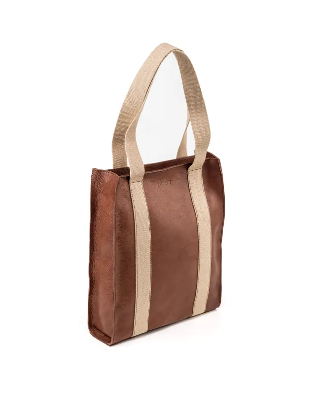 Leather Tote Tobacco Manhattan Collection sold by Ivalo.com