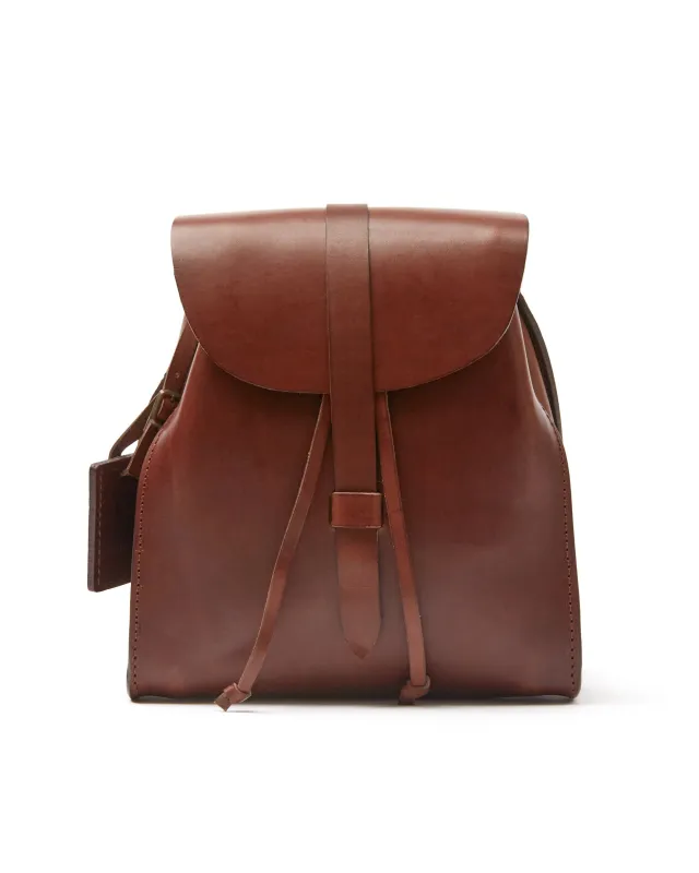 Leather Backpack Mod 130 Cuoio Dark Brown sold by Ivalo.com