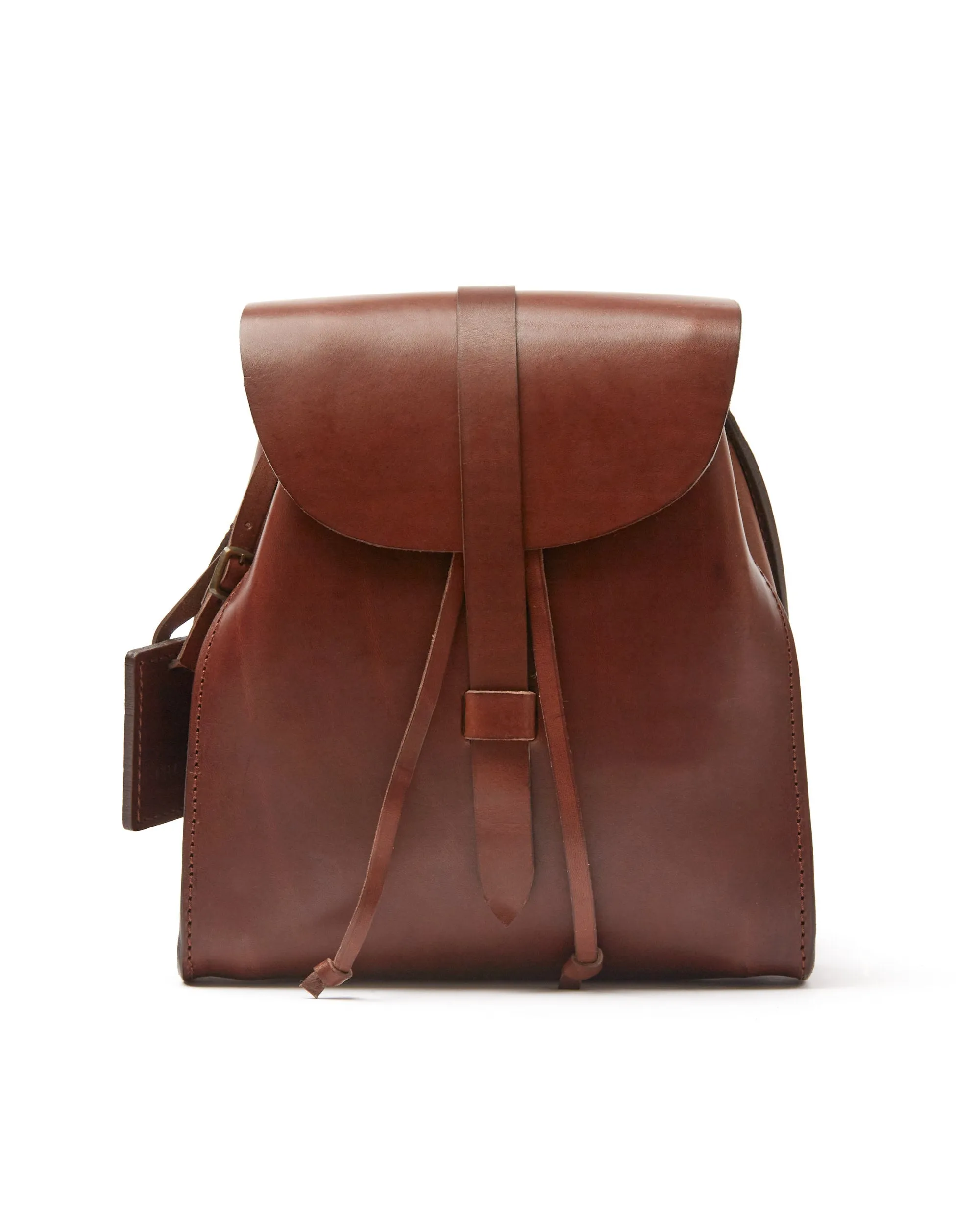 Leather Backpack Mod 130 Cuoio Dark Brown sold by Ivalo.com