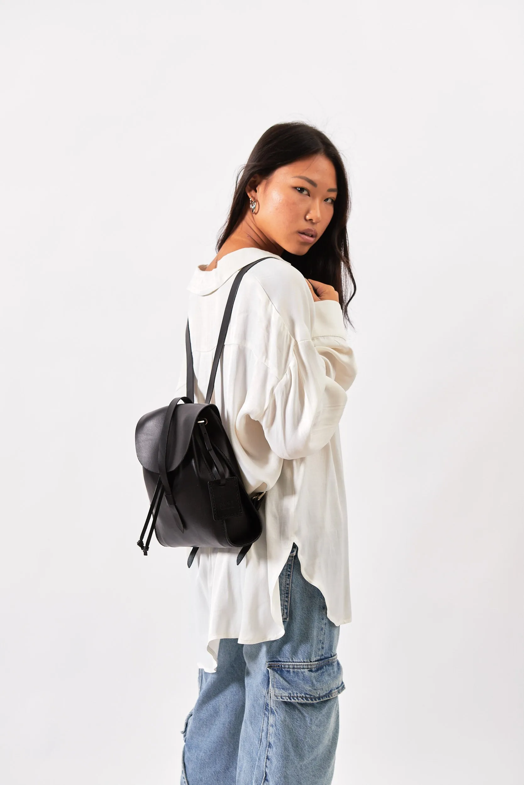 Leather Backpack Mod 130 Cuoio Black sold by Ivalo.com