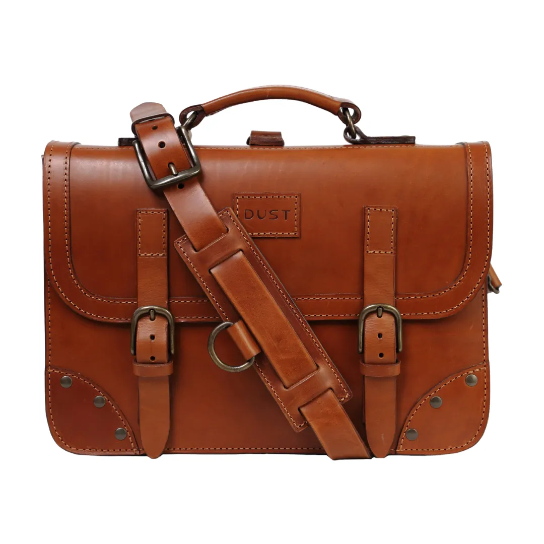 Leather Briefcase Cuoio Brown sold by Ivalo.com