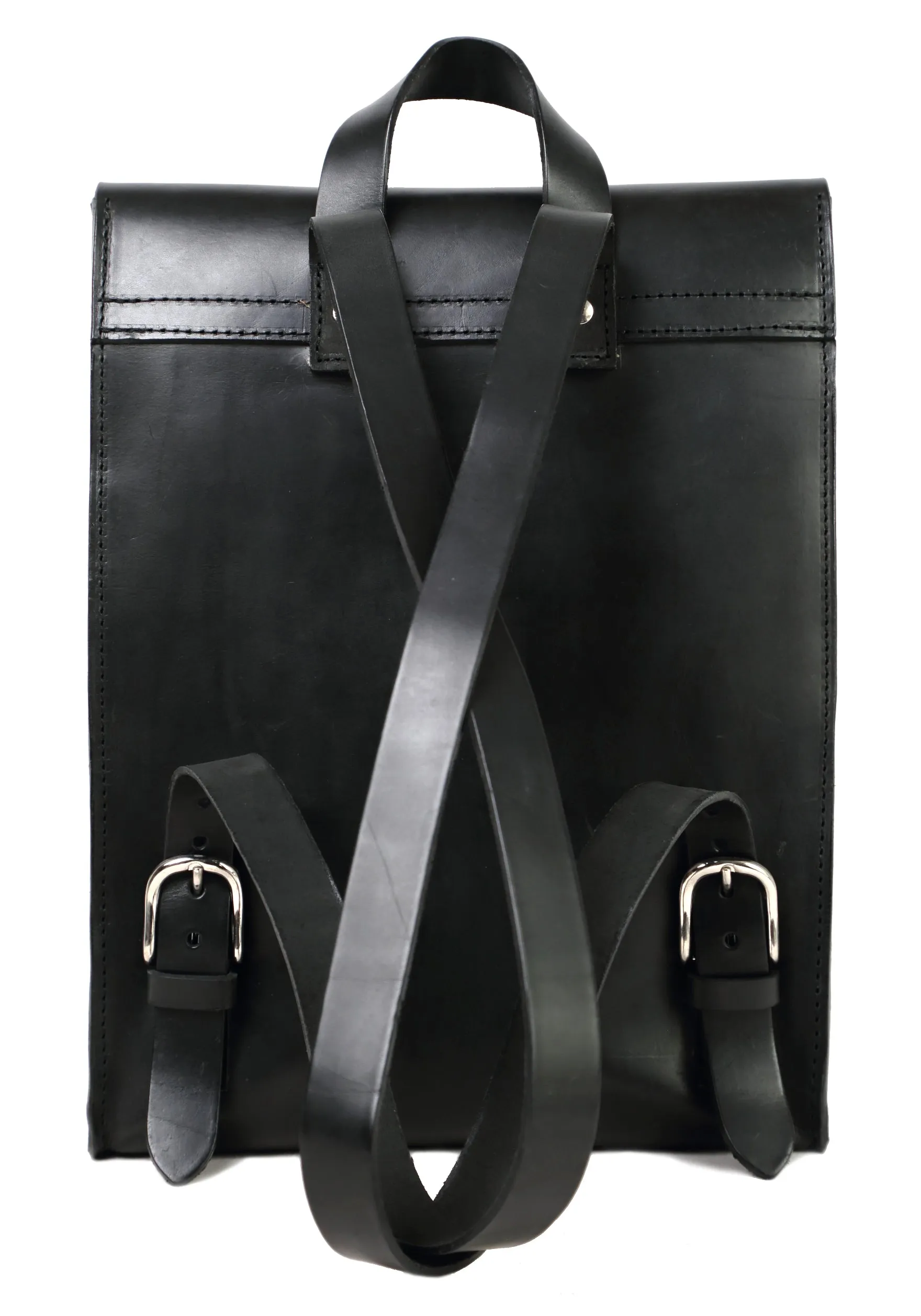 Leather Backpack Mod 120 Cuoio Black sold by Ivalo.com product image thumbnail 3
