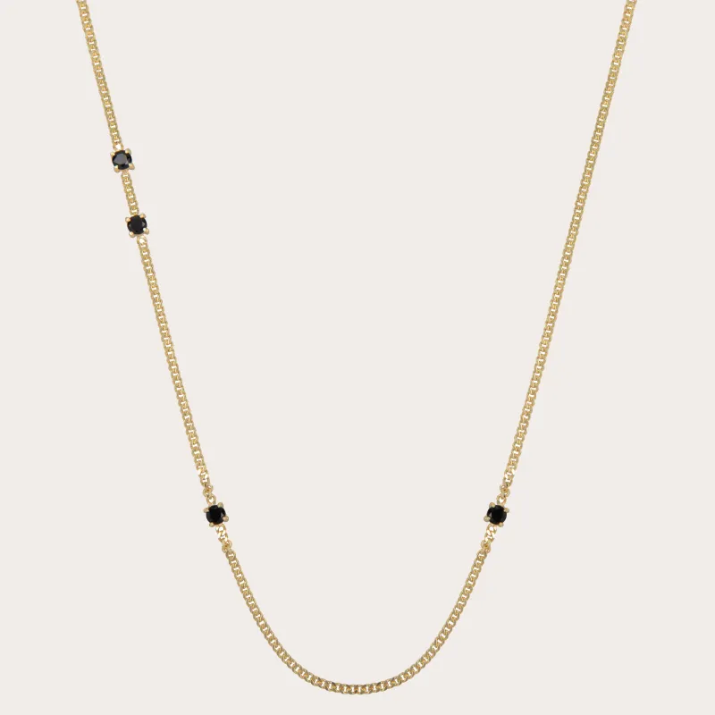 Gemma Black Spinel Necklace sold by Ivalo.com