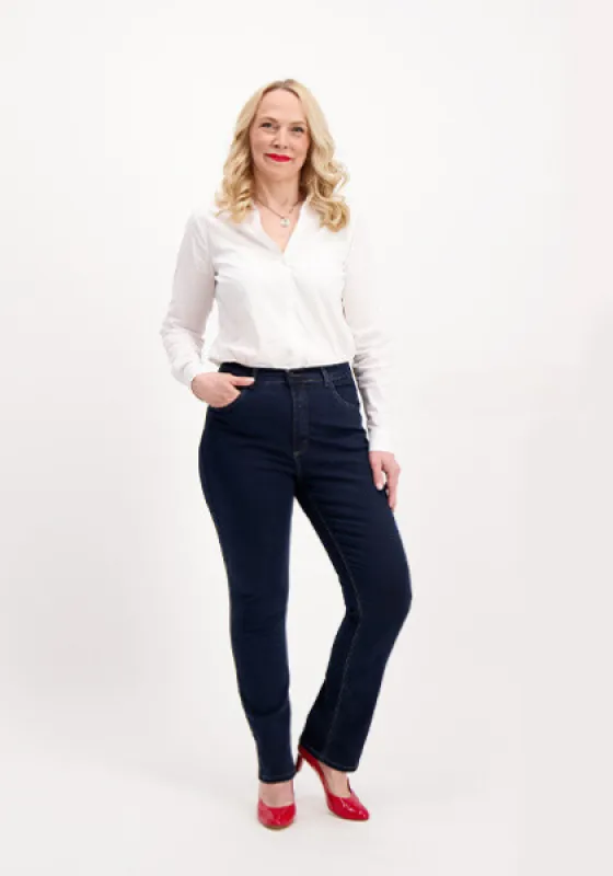 Caramel High Waist Jeans Dark Blue sold by Ivalo.com