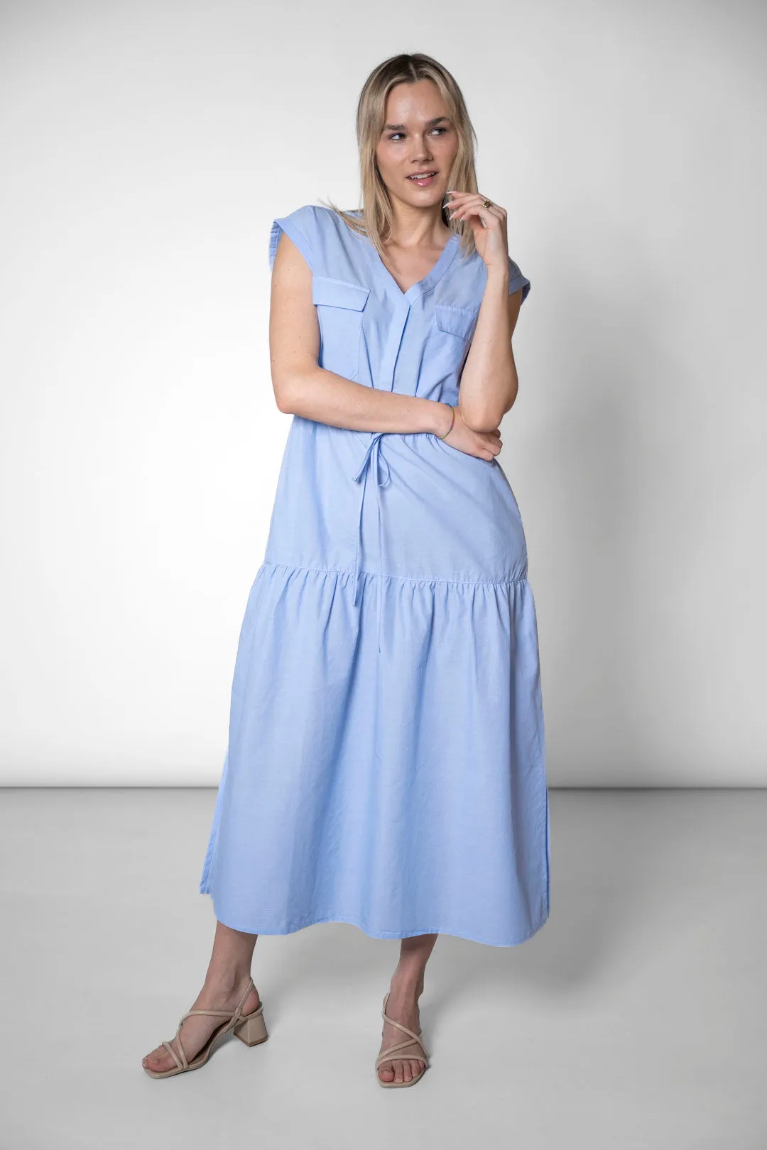 Sleeveless Tiered Dress Light Blue sold by Ivalo.com product image thumbnail 3