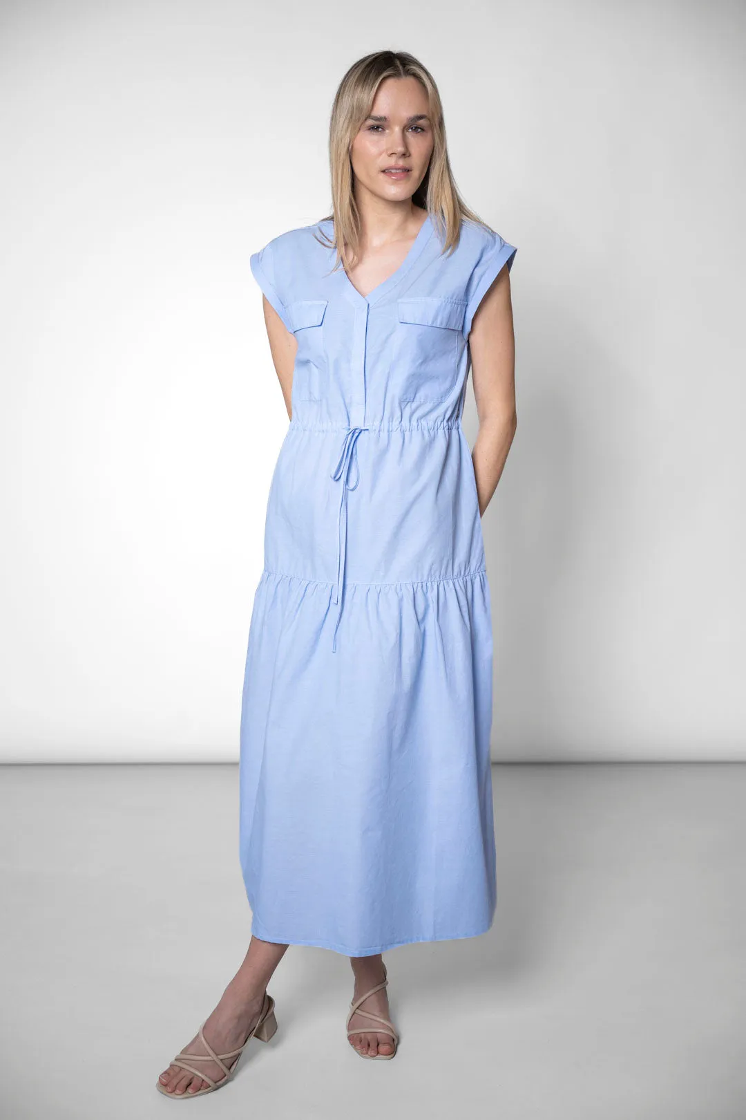 Sleeveless Tiered Dress Light Blue sold by Ivalo.com product image thumbnail 4