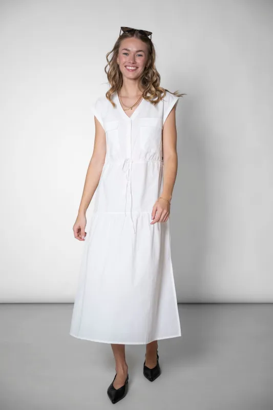 Sleeveless Tiered Dress White sold by Ivalo.com