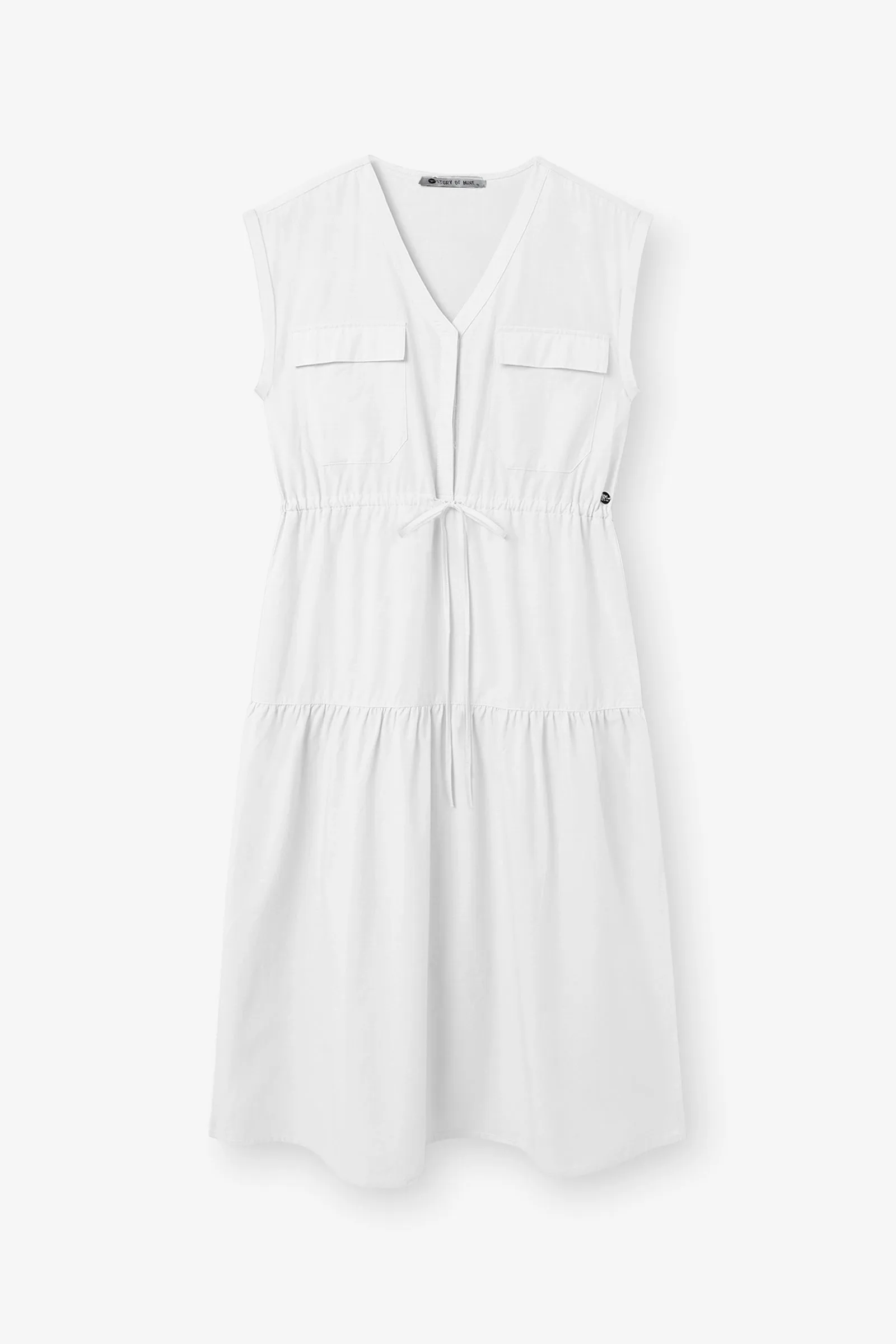 Sleeveless Tiered Dress White sold by Ivalo.com product image thumbnail 3