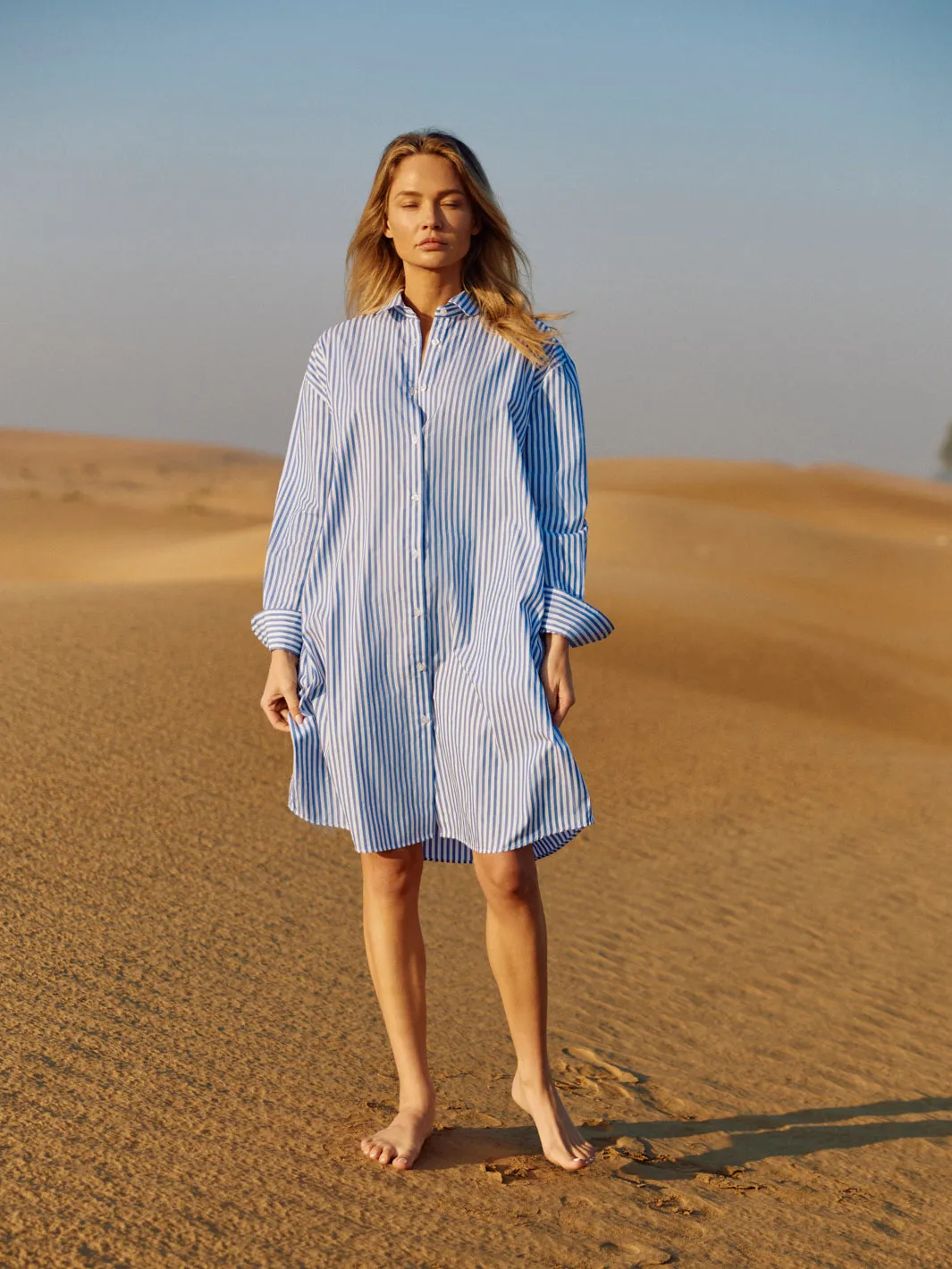 Organic Cotton Shirt Dress Stripes sold by Ivalo.com product image thumbnail 2