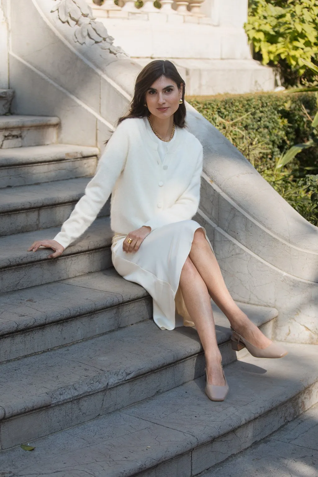 Tianna Midi Satin Skirt Cream sold by Ivalo.com product image thumbnail 5