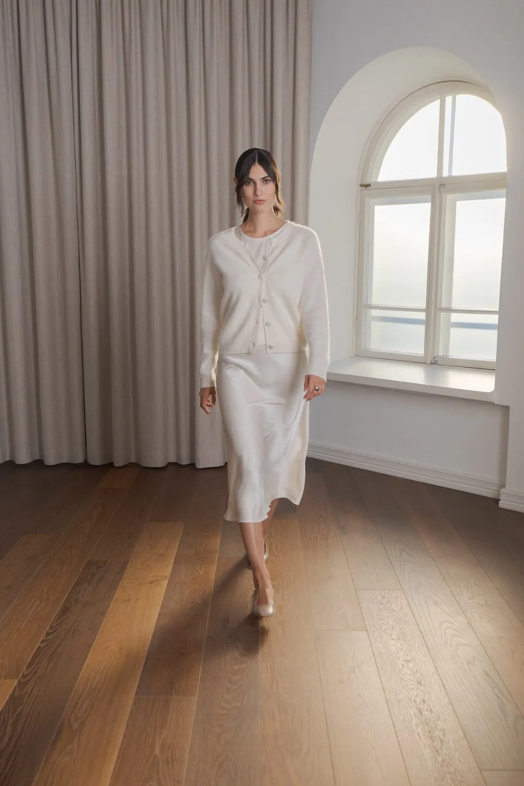 Tianna Midi Satin Skirt Cream sold by Ivalo.com product image thumbnail 3