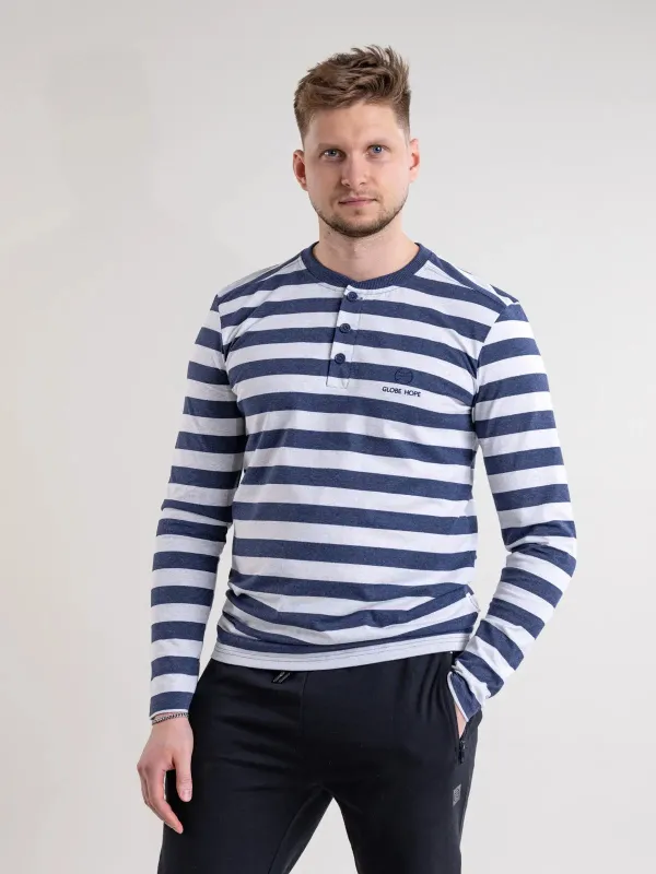 Kuntta Shirt Navy Blue and White Striped sold by Ivalo.com