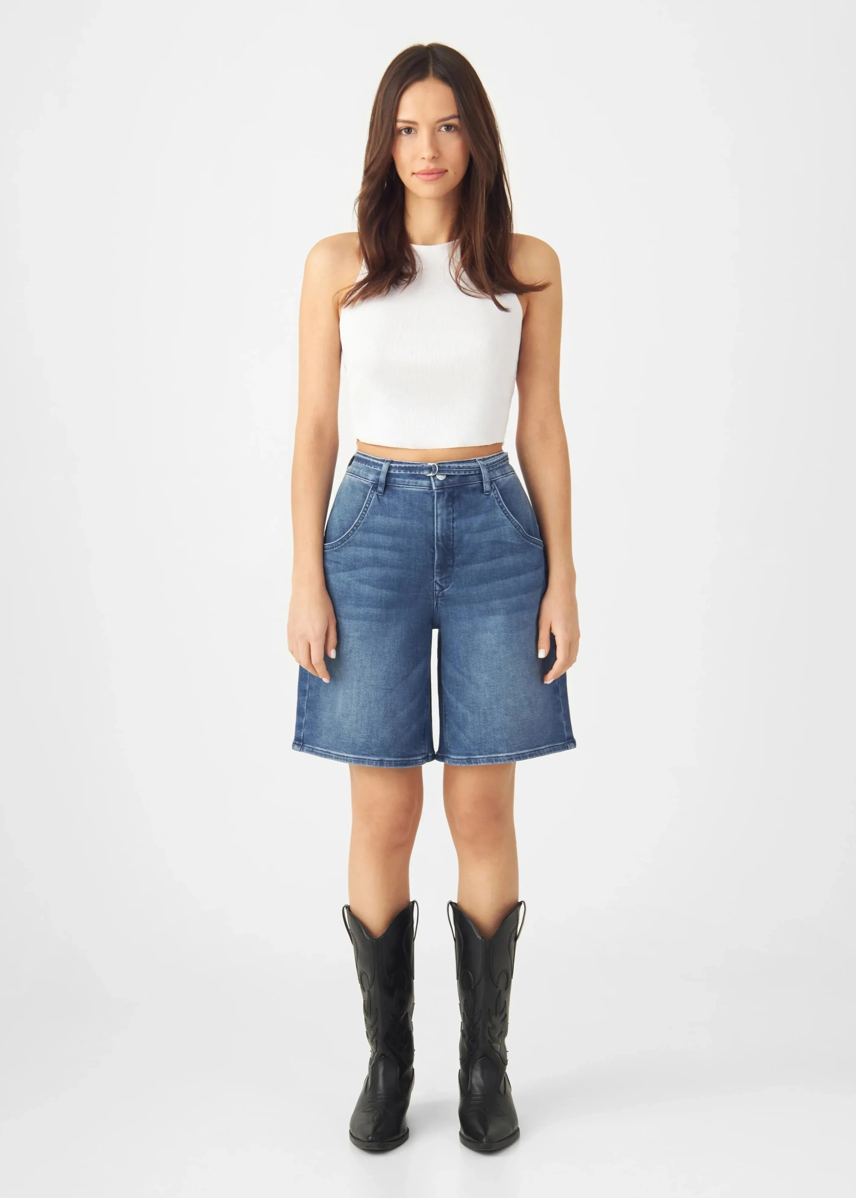 Blinky Soft Denim Shorts Vintage Blue sold by Ivalo.com